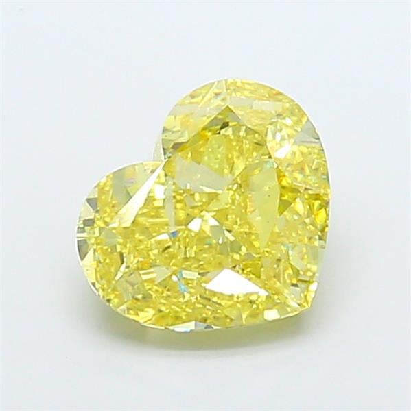 4.19 Ct. Fancy Vivid  Yellow Heart Lab Grown Diamond