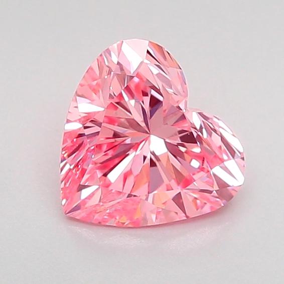 0.87 Ct. Fancy Vivid Pink Heart Lab Grown Diamond