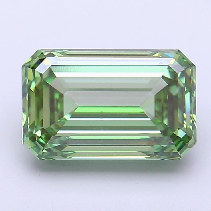 3.38 Ct. Fancy Vivid Green Emerald Lab Grown Diamond