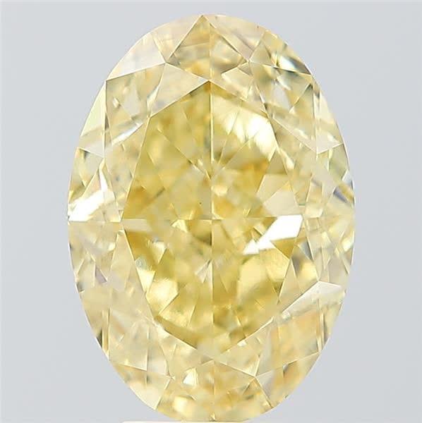 5.09 Ct. Fancy Intense  Yellow Oval Lab Grown Diamond