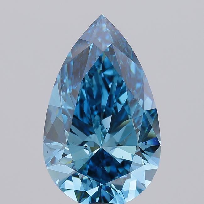 9.00 Ct. Fancy Vivid Blue Pear Lab Grown Diamond