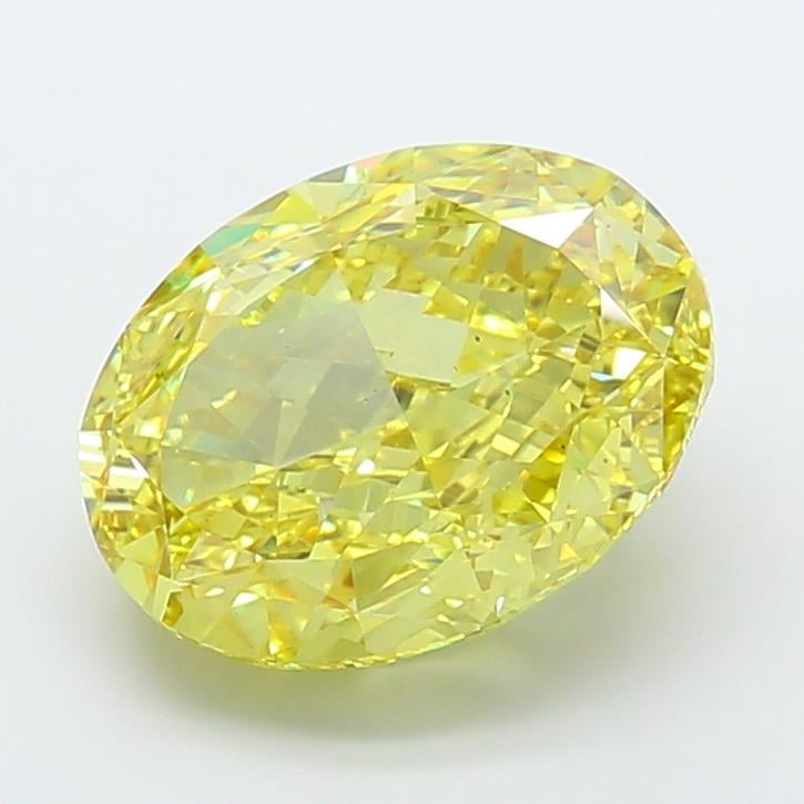 11.09 Ct. Fancy Intense Yellow Oval Lab Grown Diamond