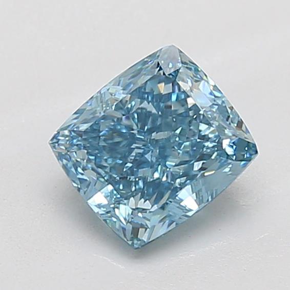 1.28 Ct. Fancy Vivid Blue Cushion Lab Grown Diamond