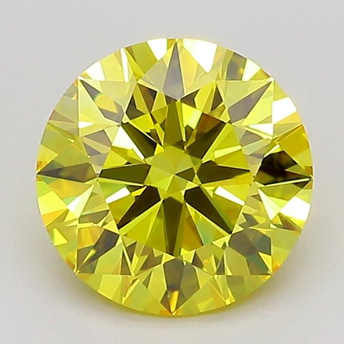1.76 Ct. Fancy Vivid  Yellow Round Lab Grown Diamond