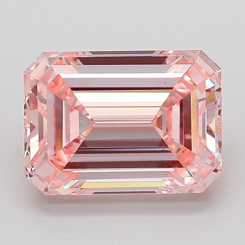 3.58 Ct. Fancy Intense  Pink Emerald Lab Grown Diamond