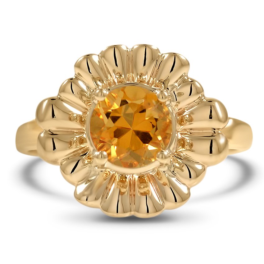 Retro Citrine Vintage Ring