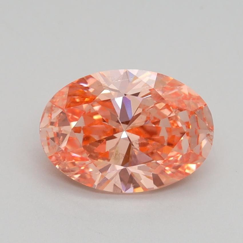 1.59 Ct. Fancy Vivid Pink Oval Lab Grown Diamond