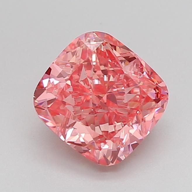 2.56 Ct. Fancy Vivid Pink Cushion Lab Grown Diamond