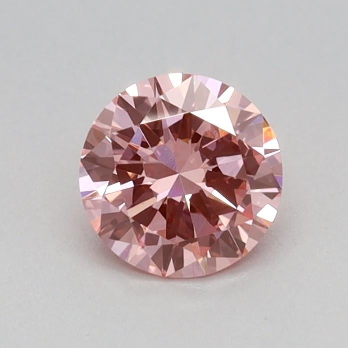 0.40 Ct. Fancy Vivid Pink Round Lab Grown Diamond
