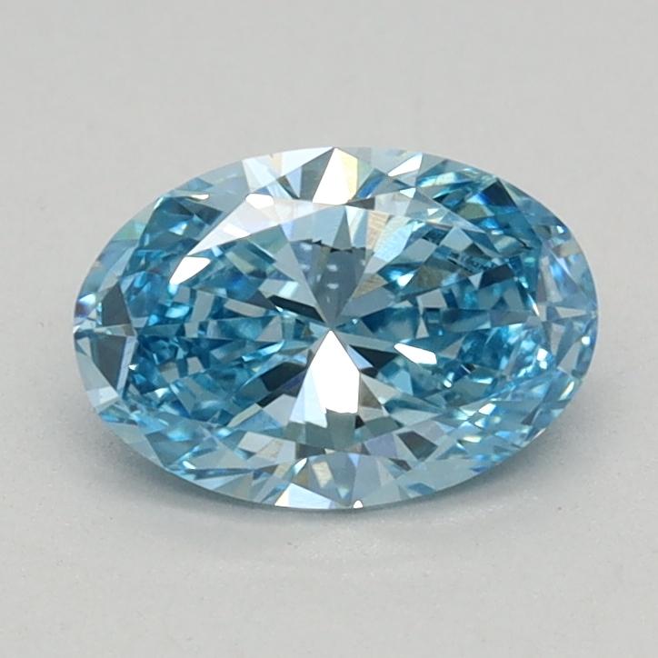 0.59 Ct. Fancy Vivid Blue Oval Lab Grown Diamond