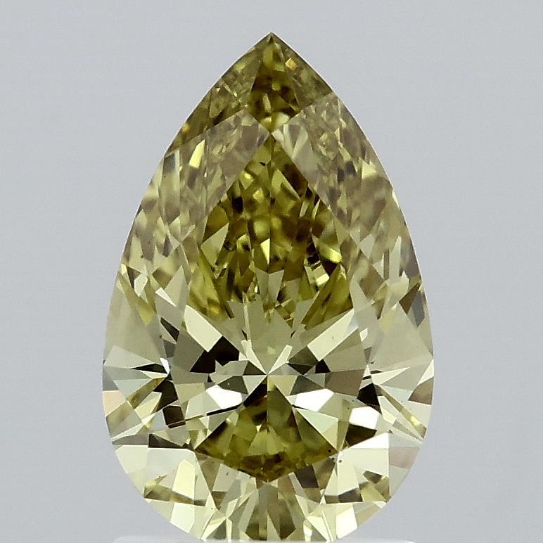 1.52 Ct. Fancy Intense Yellow Pear Lab Grown Diamond
