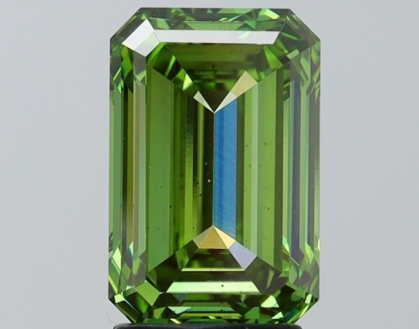 3.00 Ct. Fancy Vivid Green Emerald Lab Grown Diamond