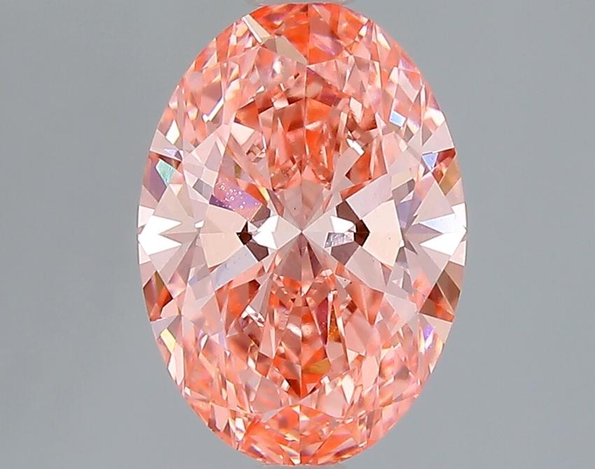1.78 Ct. Fancy Vivid Pink Oval Lab Grown Diamond