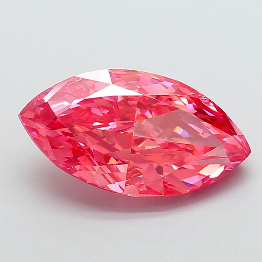 8.01 Ct. Fancy Vivid Pink Marquise Lab Grown Diamond