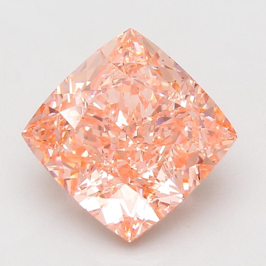8.08 Ct. Fancy Vivid Pink Cushion Lab Grown Diamond