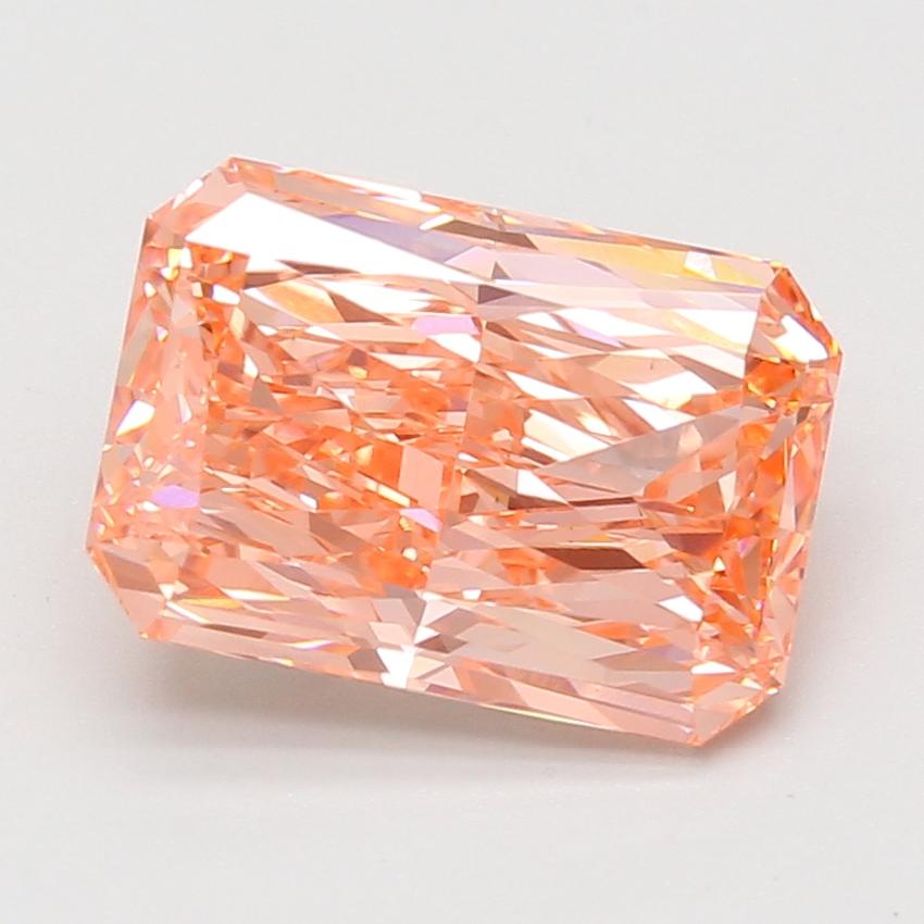 5.09 Ct. Fancy Vivid Pink Radiant Lab Grown Diamond