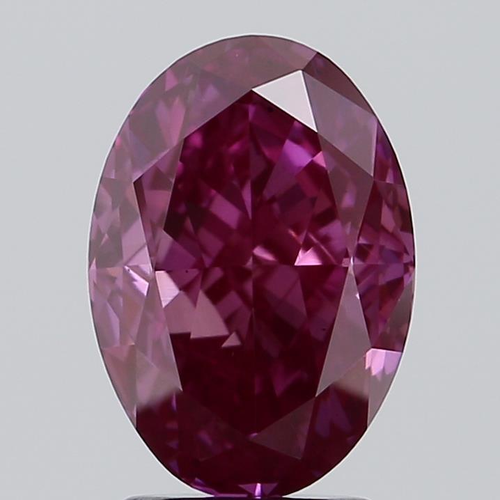 3.00 Ct. Fancy Deep Pink Oval Lab Grown Diamond