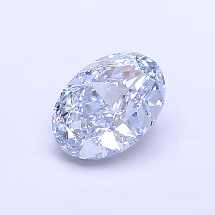 1.04 Ct. Fancy Intense Blue Oval Lab Grown Diamond