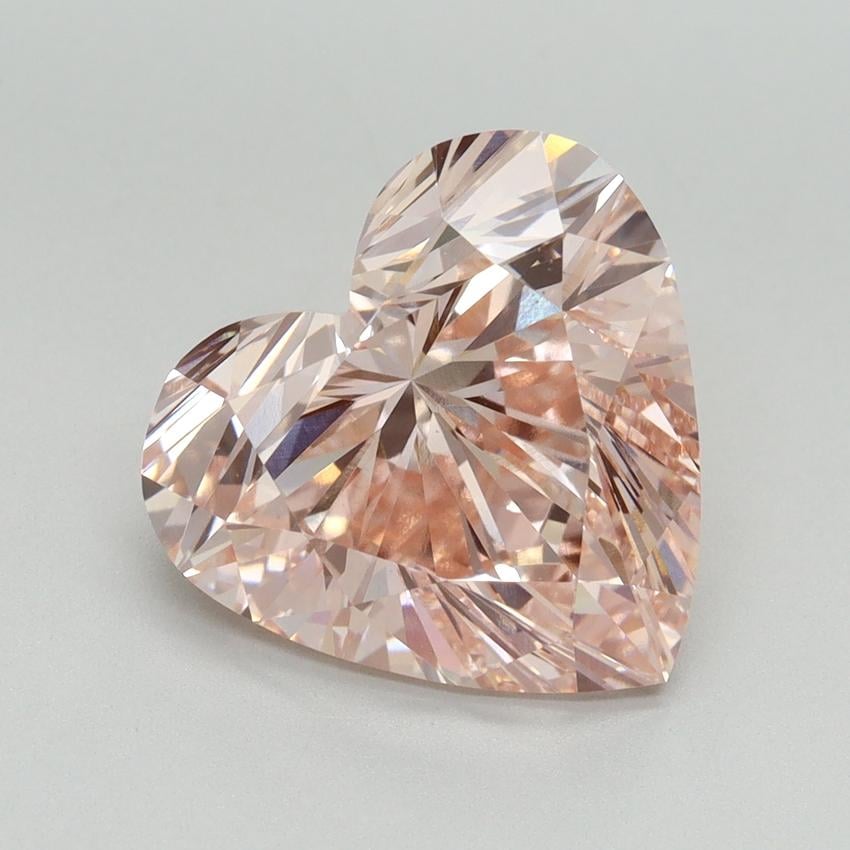 5.08 Ct. Fancy Intense Pink Heart Lab Grown Diamond