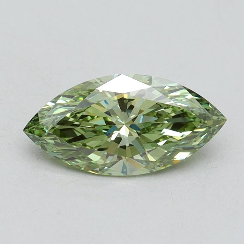 0.87 Ct. Fancy Vivid Green Marquise Lab Grown Diamond