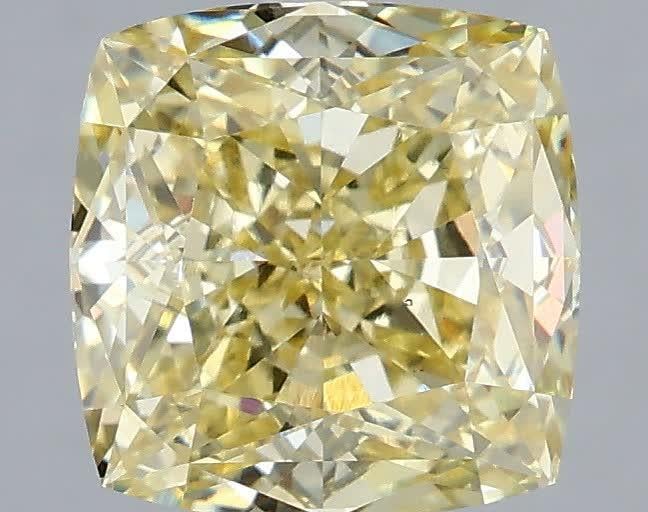 2.59 Ct. Fancy Yellow Cushion Lab Grown Diamond
