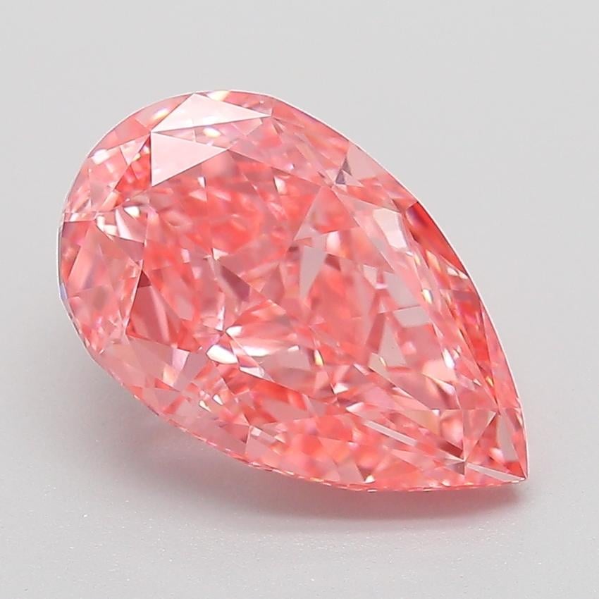 3.07 Ct. Fancy Vivid Pink Pear Lab Grown Diamond