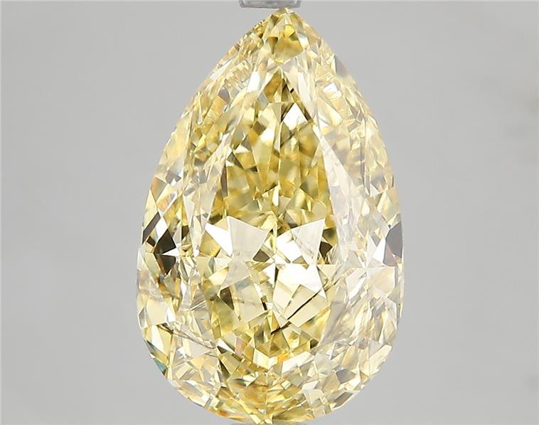 5.02 Ct. Fancy Vivid Yellow Pear Lab Grown Diamond