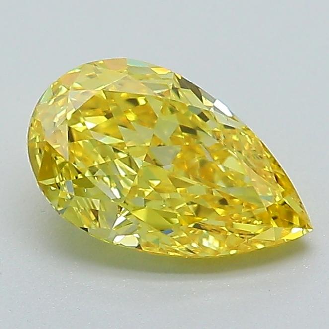 1.13 Ct. Fancy Vivid Yellow Pear Lab Grown Diamond