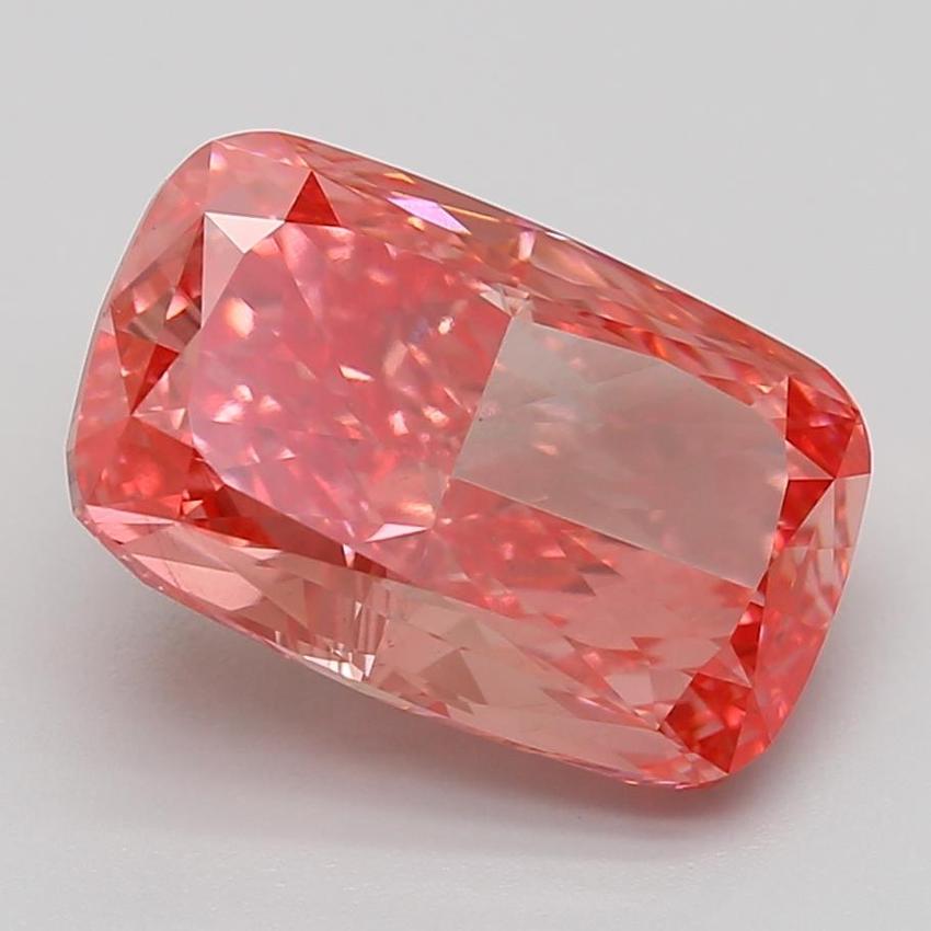 4.61 Ct. Fancy Vivid Pink Cushion Lab Grown Diamond