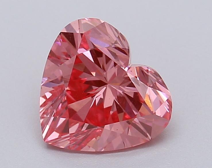 1.05 Ct. Fancy Vivid Pink Heart Lab Grown Diamond