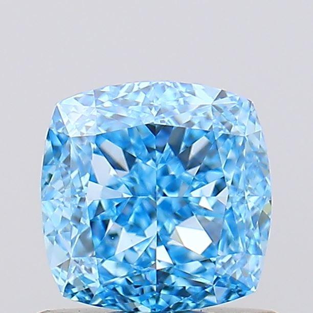 1.03 Ct. Fancy Vivid Blue Cushion Lab Grown Diamond