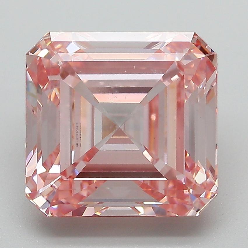5.00 Ct. Fancy Intense Pink Asscher Lab Grown Diamond