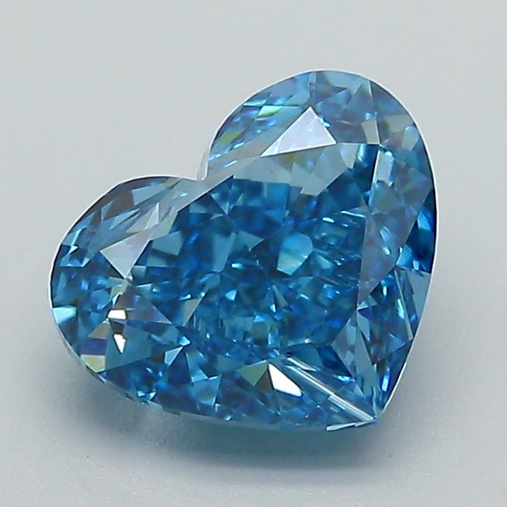 2.13 Ct. Fancy Vivid Blue Heart Lab Grown Diamond