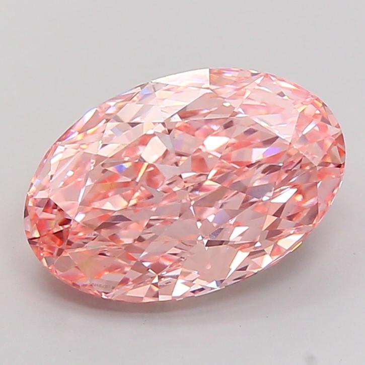 9.07 Ct. Fancy Vivid Pink Oval Lab Grown Diamond