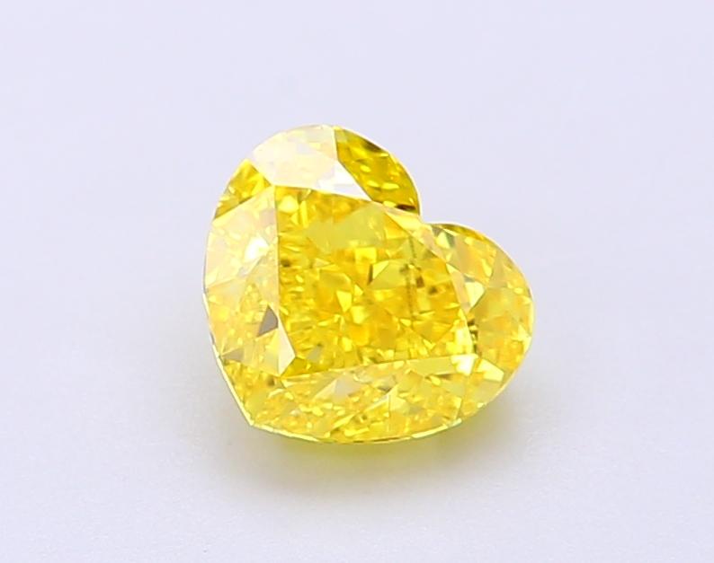 1.13 Ct. Fancy Vivid Yellow Heart Lab Grown Diamond