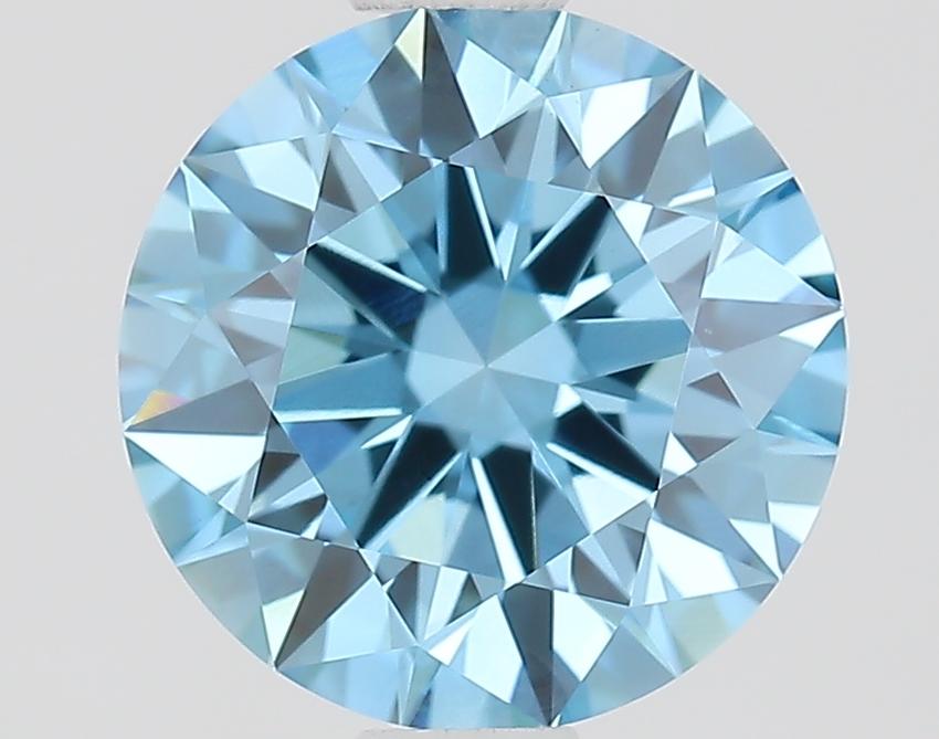 1.37 Ct. Fancy Vivid Blue Round Lab Grown Diamond