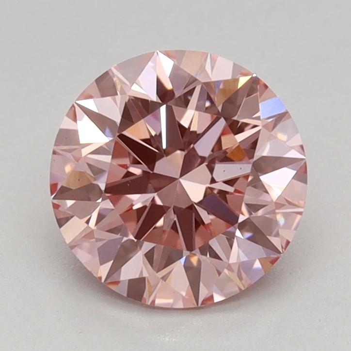 0.94 Ct. Fancy Vivid Pink Round Lab Grown Diamond