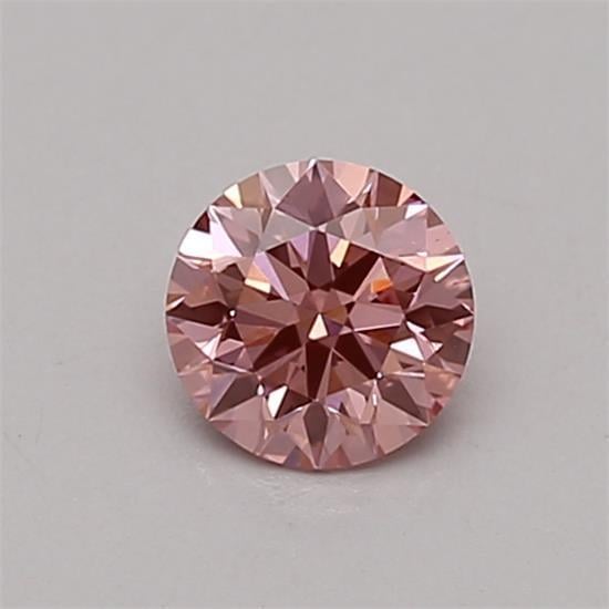 0.45 Ct. Fancy Vivid Pink Round Lab Grown Diamond