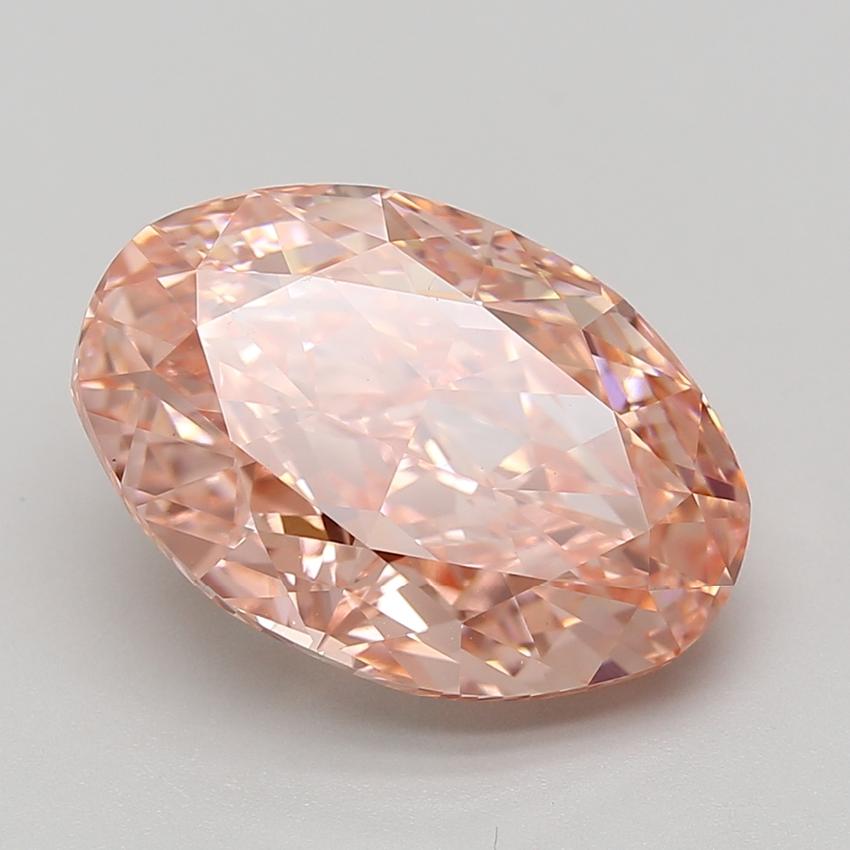8.05 Ct. Fancy Vivid Pink Oval Lab Grown Diamond