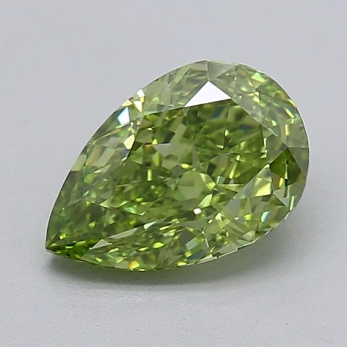 1.01 Ct. Fancy Vivid  Green Pear Lab Grown Diamond