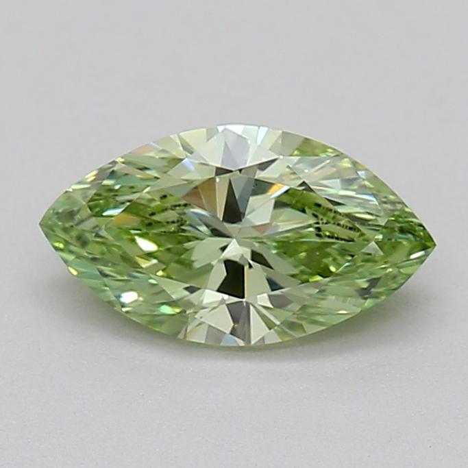 0.52 Ct. Fancy Vivid  Green Marquise Lab Grown Diamond