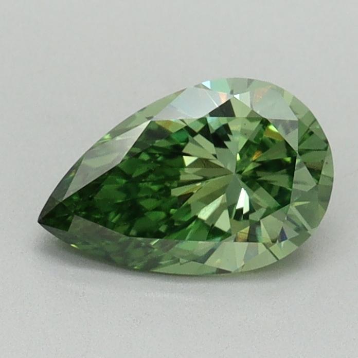 0.69 Ct. Fancy Vivid Green Pear Lab Grown Diamond