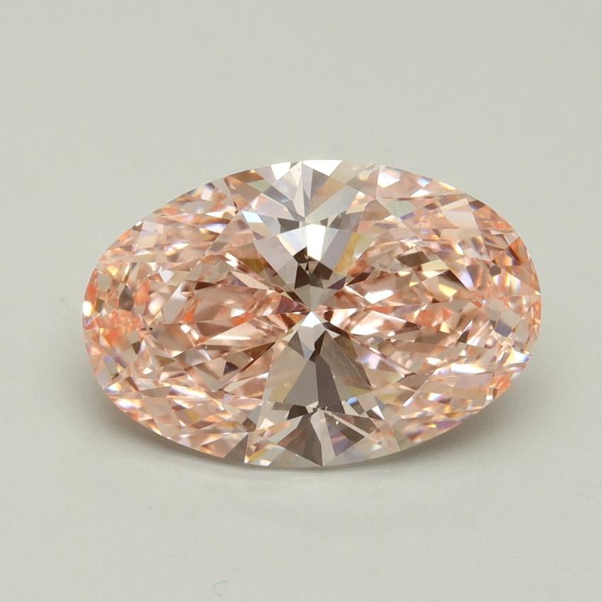 5.06 Ct. Fancy Vivid Pink Oval Lab Grown Diamond