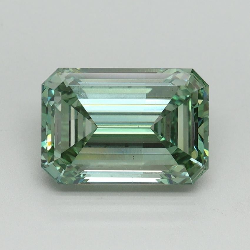 3.03 Ct. Fancy Vivid Pacific Green Emerald Lab Grown Diamond
