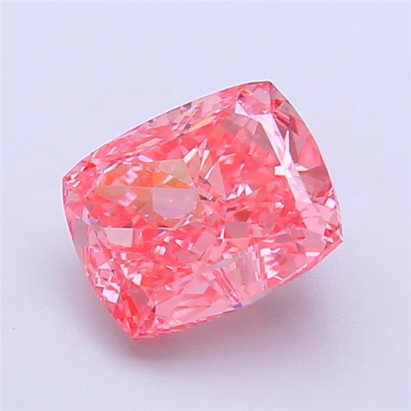 2.27 Ct. Fancy Vivid  Pink Cushion Lab Grown Diamond
