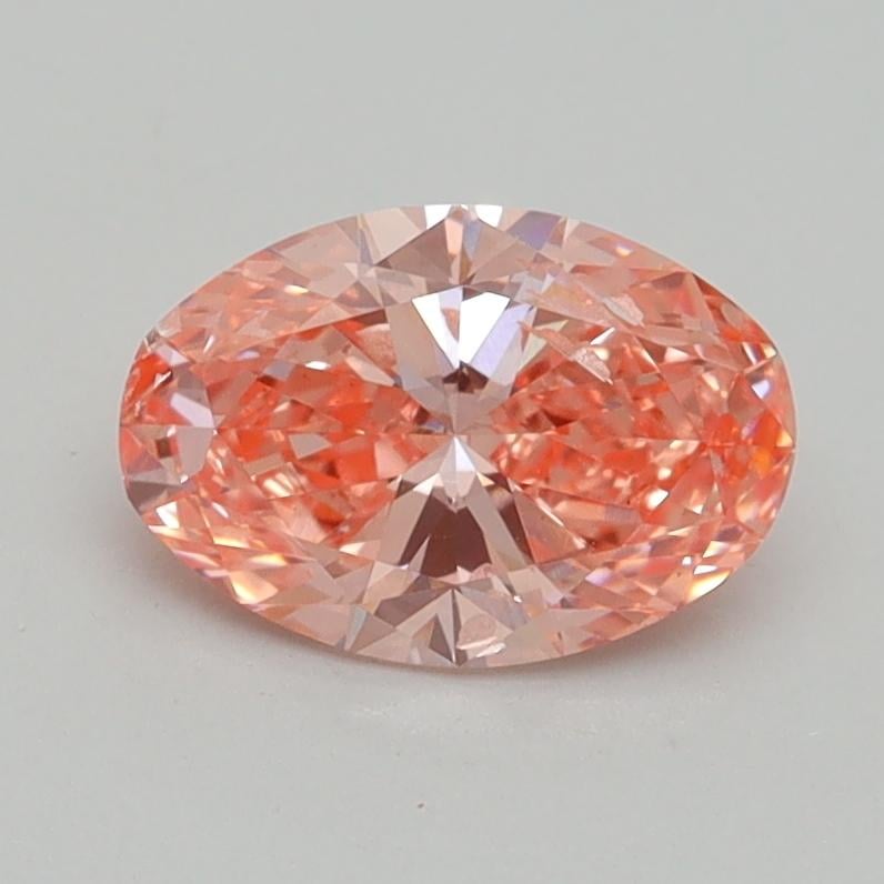 1.00 Ct. Fancy Vivid Pink Oval Lab Grown Diamond