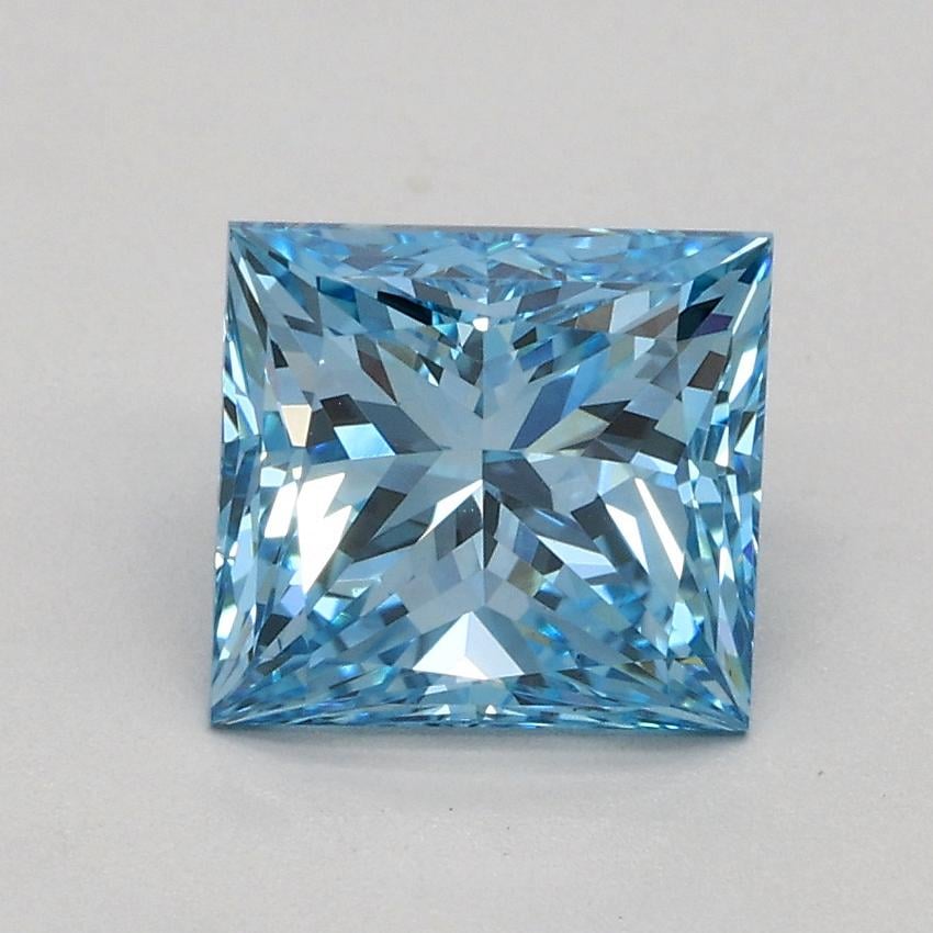 1.52 Ct. Fancy Vivid Blue Princess Lab Grown Diamond