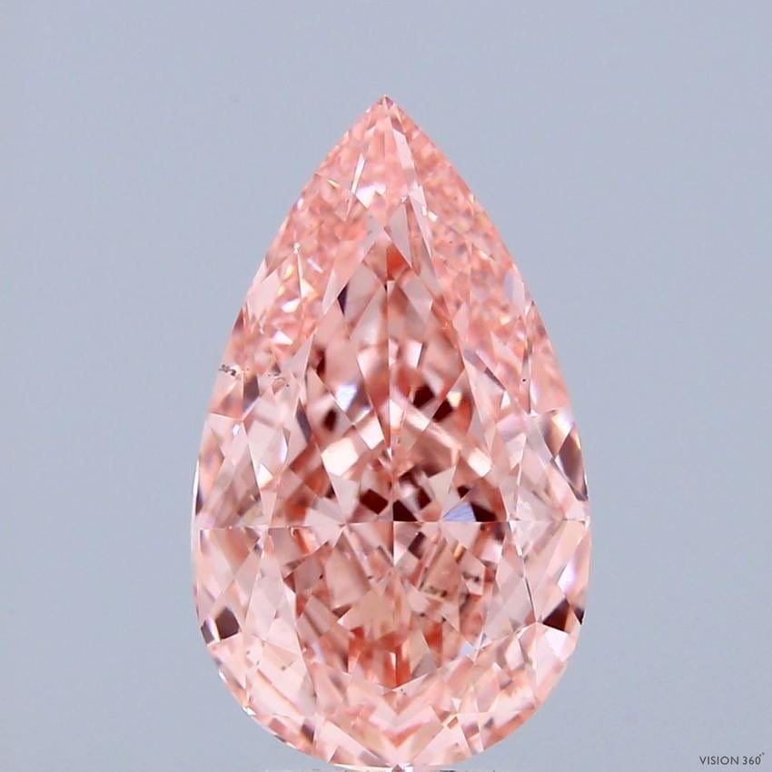 4.01 Ct. Fancy Vivid Pink Pear Lab Grown Diamond