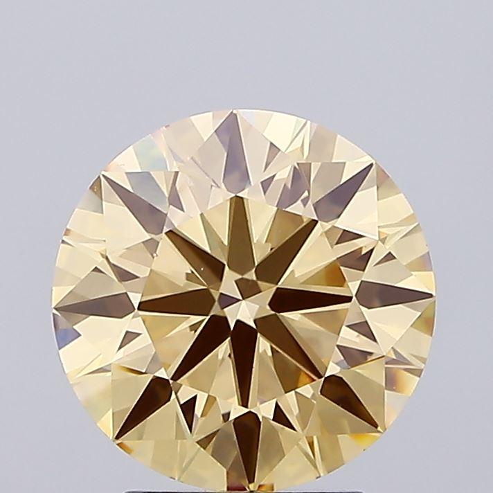 3.00 Ct. Fancy Brownish Yellow Round Lab Grown Diamond