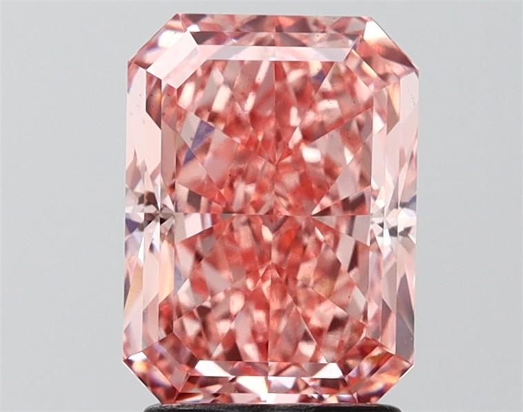 2.54 Ct. Fancy Vivid Pink Radiant Lab Grown Diamond